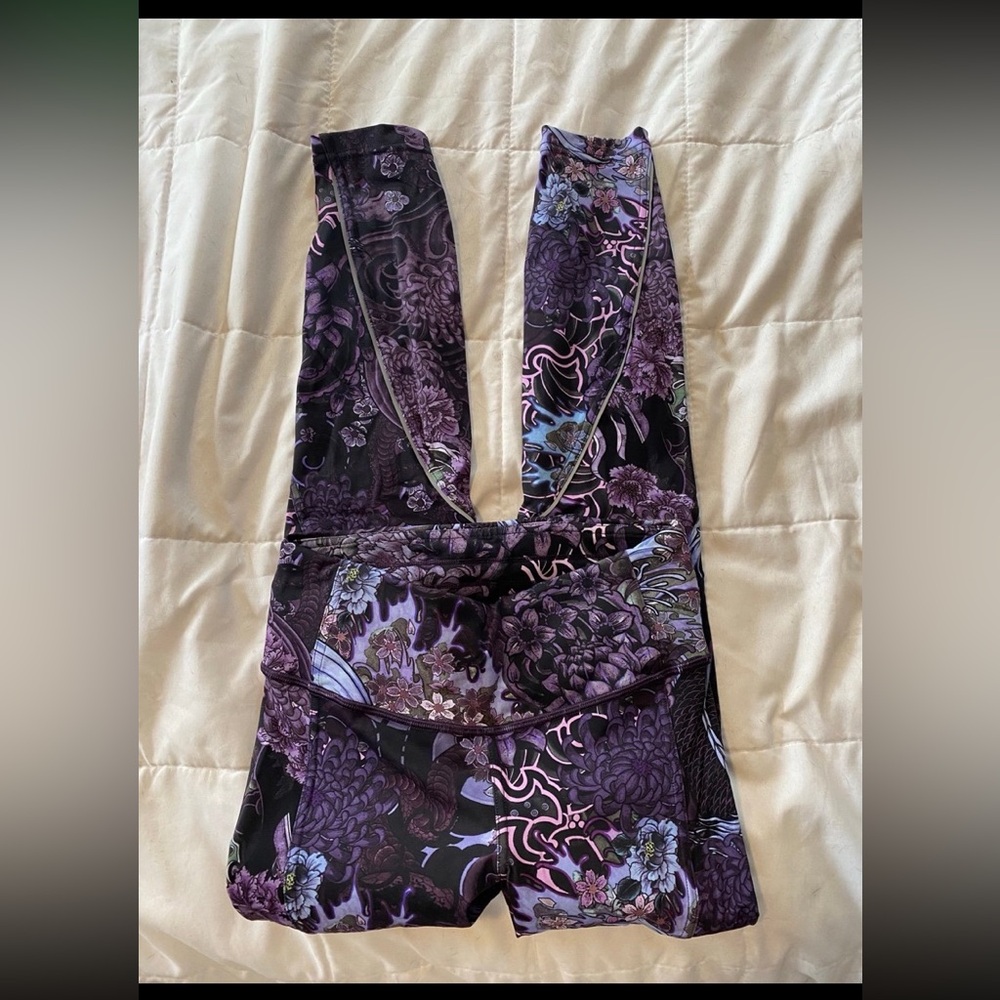 lululemon athletica Purple Floral Leggings